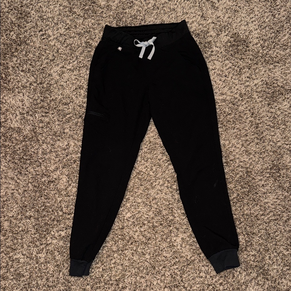 Black FIGS Scrubs Jogger Pants